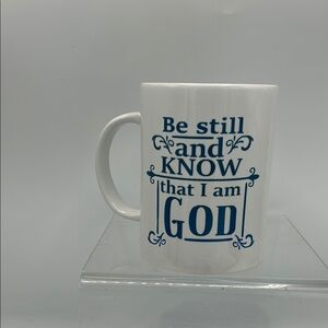 Cricut White and Blue Inspirational Drinkware Mug